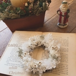 white Christmasクリスマスリース冬のリース