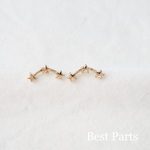 4pcs 小さな星のピアス スター ゴールド