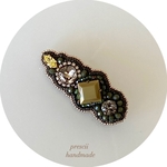 ビーズ刺繍ブローチ　Antique Style