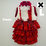 Xmasカラーのワンピース☆彡犬服Lくらい
