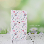 【名入れ可能iPhoneケース 】Flower Garden ★ iPhoneほぼ全機種対応 手帳型スマホケース