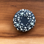 ビーズ刺繍 雪の結晶（ヘアゴム/ブローチ）