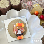 🍁かぼちゃパンツレッサーパンダさんのブローチ(かぼちゃ)