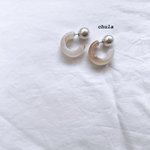 "chula"  plump hoop pierce〈white  marble〉