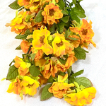 3束、約30センチのシルクの小花,約３０花の小さい花,オレンジの小花,アーティフィシャルフラワー,フラワーアレンジメント,ウェディング,ブライダル小物,
