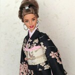 「夜更けの桜」28～30cmドール着物