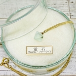 ✴︎No.Flu-b✴︎希少✴︎鉱物標本✴︎ 八面体 フローライトのネックレス ライトグリーン b