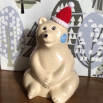 北欧しろくま貯金箱　クリスマス雑貨