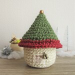 ☆クリスマスツリー☆麻ひも小物入れ