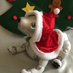 aiboフード付きクリスマスマント