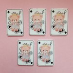 プラパーツ☆4㎝ トランプキャンディ(黒) 5個入