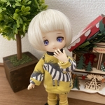 オビツ11 ワンマイルウェア「シマウマさん」1/12 ミニチュア ドール服