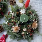 ドライフラワーリース♡木の実いっぱいクリスマス