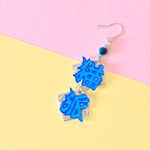 漢字の片耳ピアス「猫派」〈プラ板漢字アクセサリー〉