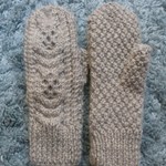 【再販】アラン模様の暖かミトンM 　　Aran Honeycomb　