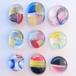 75  ガラスビーズ　パッチワーク&リングデザインなど　縦12〜15mm