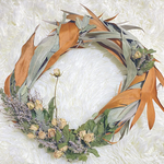 ドライフラワーフレームリース