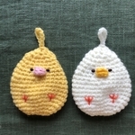 2個セット アヒルの親子エコたわし＊しずく型
