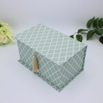 ＜再販＞オシャレに収納！　カルトナージュ　マスクボックス（モロッカン柄/オールドブルー）