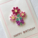 花束のバースデーカード🌸3色の花②