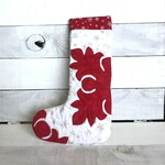 ハワイアンクリスマスストッキングのタペストリー（白）