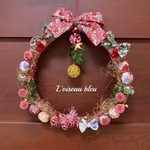 リバティボンボンクリスマスリース🎄