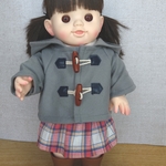 ぽぽちゃん ダッフルコート グレー【送料無料】
