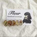 オレンジフラワーヘアクリップ