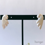 【一点物】純銀　天使の羽ピアス(大)