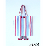 送料無料☆足付き(A)ECO BAG (sky×red)