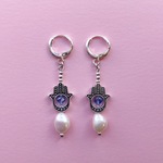 ハムサの手 ◇ バロックパール フープピアス