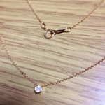 14kgf♡1粒CZネックレス