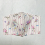#A 子供用マスク　S sizeガーゼマスク　手作りマスク　かわいいマスク　女の子　マスク刺繍