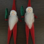 赤のモールサンタ2人 クリスマスオーナメント♡クリスマス飾り♪