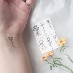 タトゥーシール 6種類 薔薇 花 向日葵 韓国風 おまけ付き ハンドメイドマーケット Minne