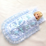 リカちゃん お姫様お布団☆一点物  水色