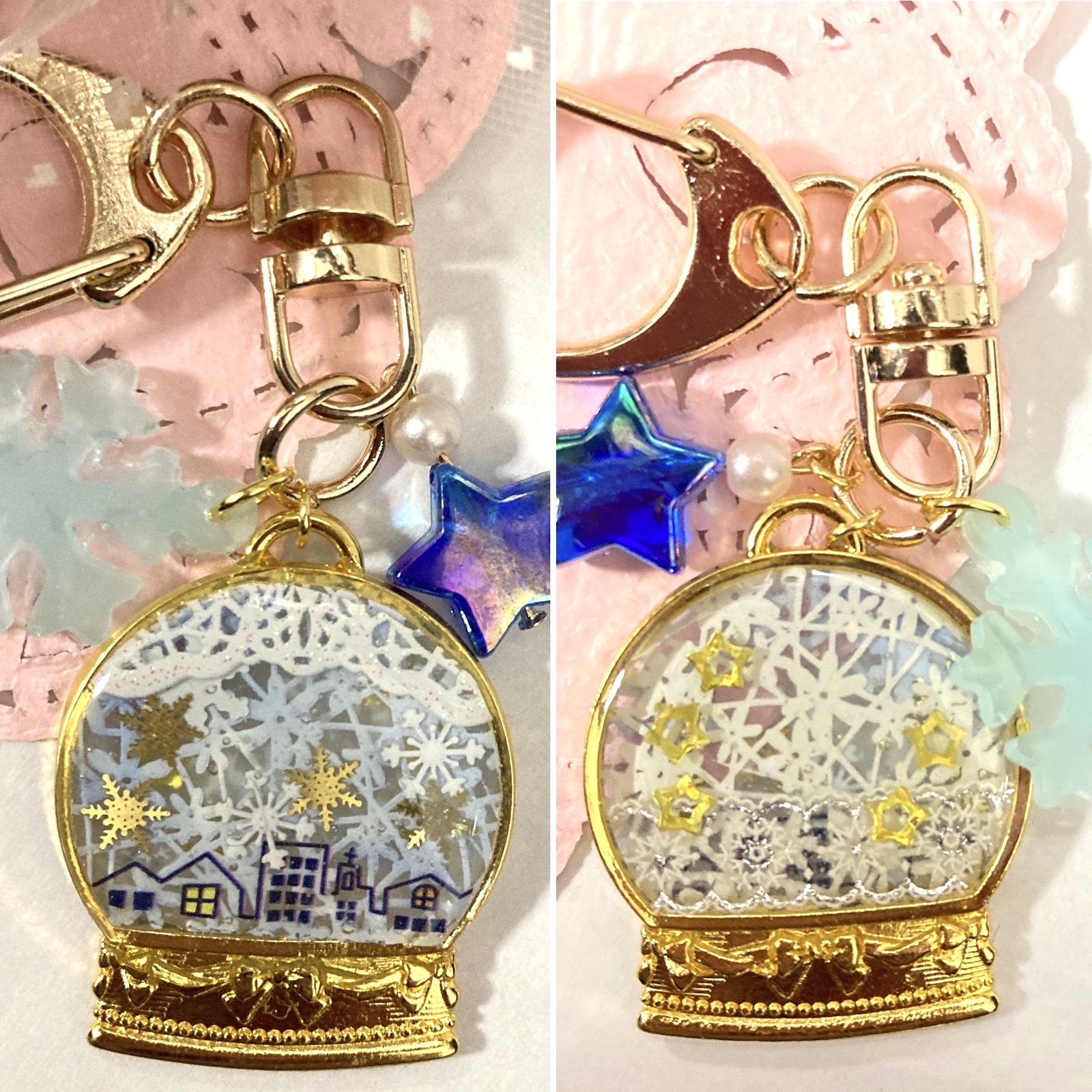 送料無料*うさぎとアリスでハロウィンなキーホルダー*レジン - yuki