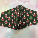  SSサイズ❣️サイズ変更可能❣️Christmas・サンタさん・緑・薄地マスク・手作りマスク・立体マスク