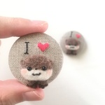 あいらぶカワウソ♡ブローチ 