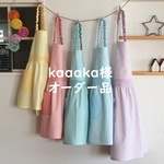 【kaaaka様オーダー品】着脱簡単☆女の子向け☆シンプル＆可愛いキッズ 子供エプロン＆三角巾 ２点セット