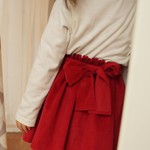 バックリボンのフレアスカート　80-110