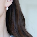 K14GF*ドロップパールピアス