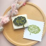 もこもこツリー thank you  消しゴムはんこ