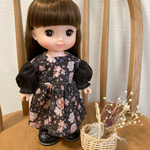 ソランちゃん　ハンドメイド服　フェリシテ×チャコールグレー