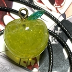 青りんごレジンネックレス