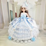 リカちゃん お姫様ドレス 一点物☆ブルー