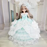リカちゃん お姫様ドレス 一点物☆ミント