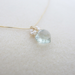 [k14gf] 2WAY Green amethyst : box chain