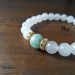 5月の誕生石【ヒスイ】のブレスレット 