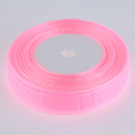送料無料　オーガンジー　リボン　ピンク　20mm　幅　無地　1巻　長さ約45m　ラッピング　ウェディング　装飾　服飾　チョーカー　手芸　AP2082
